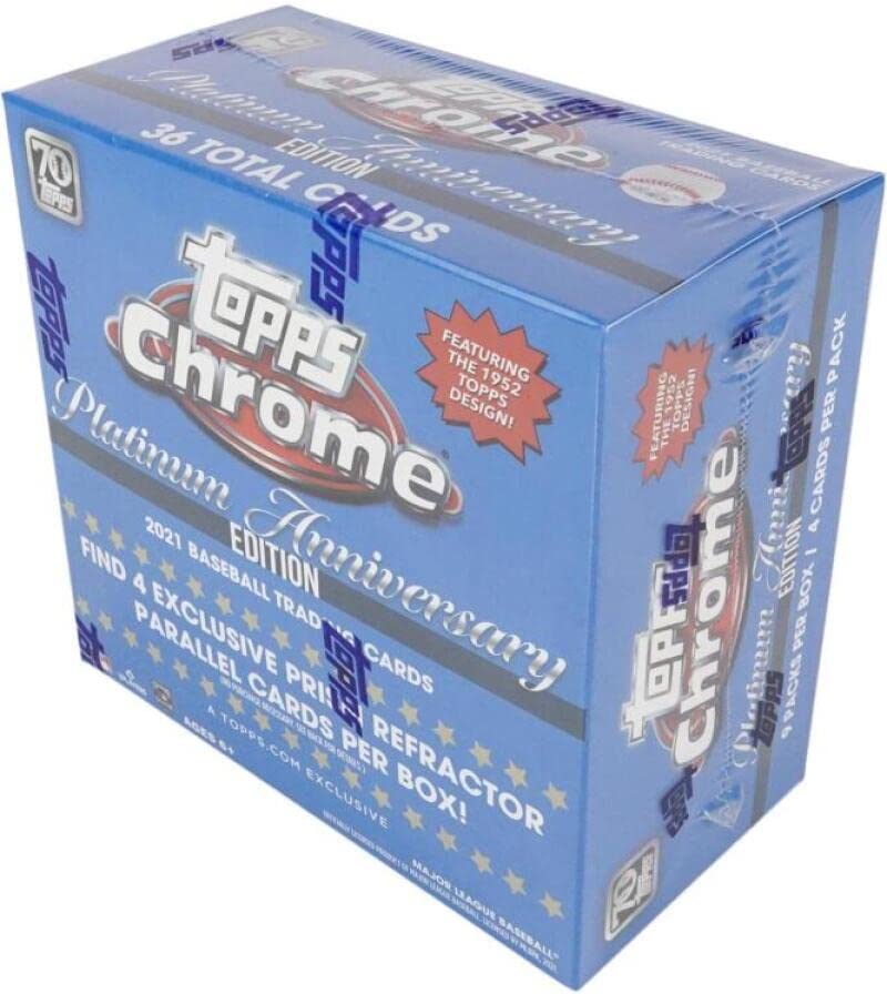 Amazon.com: 2021 Topps Chrome Platinum Anniversary Baseball Mega